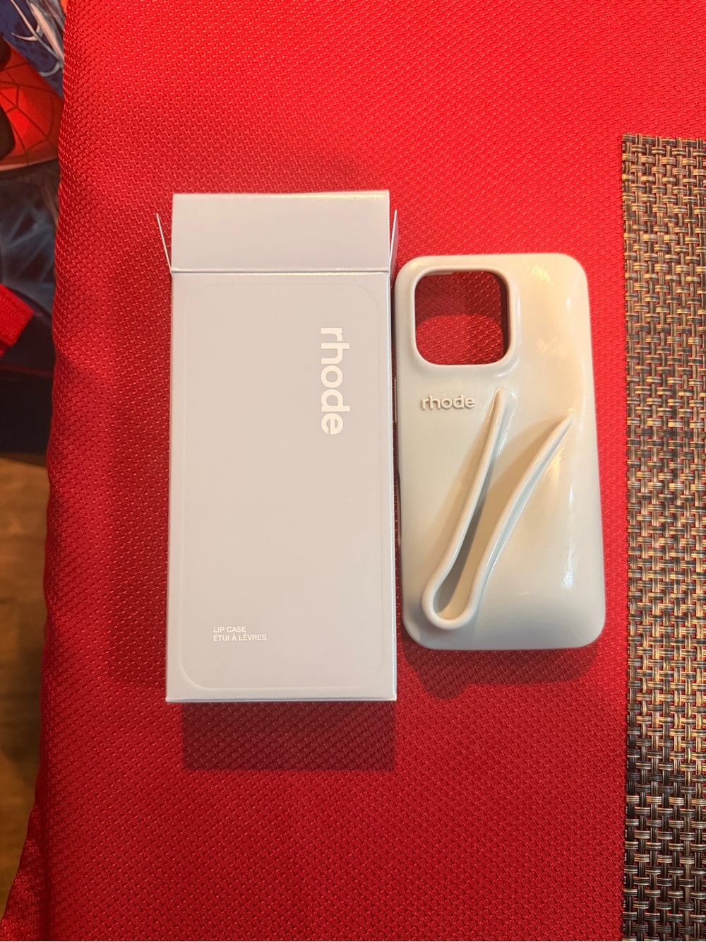 RHODE Light Gray Lip Case with Integrated Lip Holder